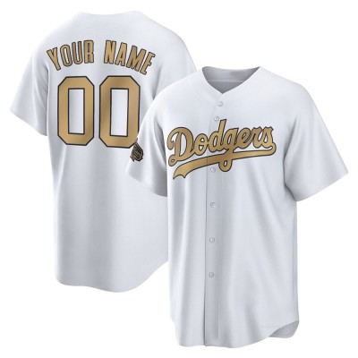 Men's Custom Los Angeles Dodgers Game White Replica 2022 All-Star Jersey