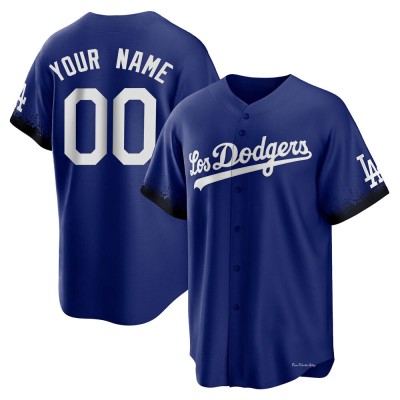 Men's Custom Los Angeles Dodgers Replica Royal 2021 City Connect Jersey