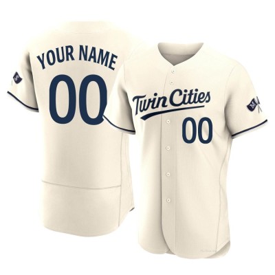 Men's Custom Minnesota Twins Authentic Cream Alternate 2023 Jersey