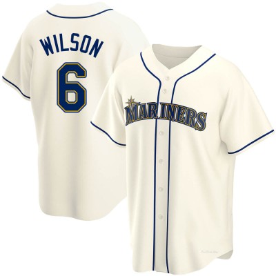 Men's Dan Wilson Seattle Mariners Replica Cream Alternate Jersey