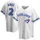 Men's Danny Ainge Toronto Blue Jays Replica White Home Cooperstown Collection Jersey