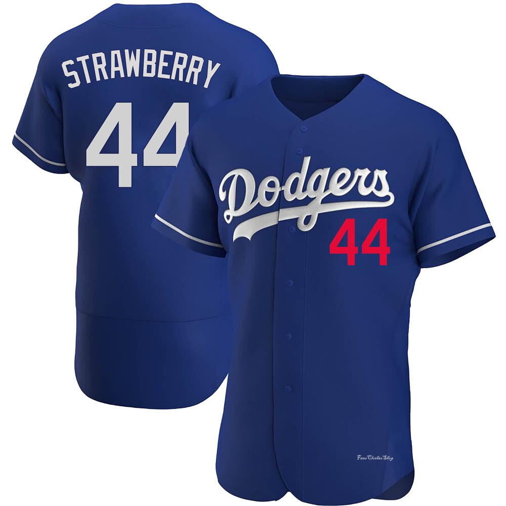 Men's Darryl Strawberry Los Angeles Dodgers Authentic Royal Alternate Jersey