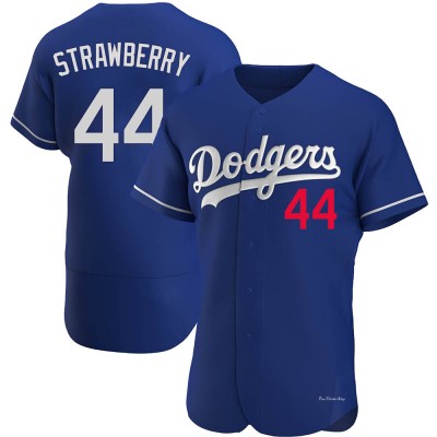 Men's Darryl Strawberry Los Angeles Dodgers Authentic Royal Alternate Jersey