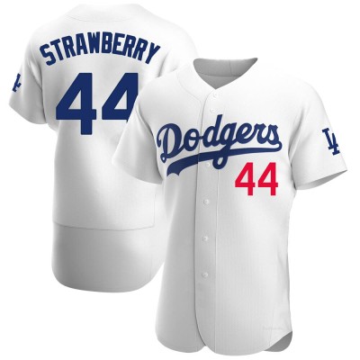 Men's Darryl Strawberry Los Angeles Dodgers Authentic White Home Jersey