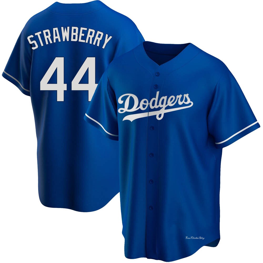 Men's Darryl Strawberry Los Angeles Dodgers Replica Royal Alternate Jersey