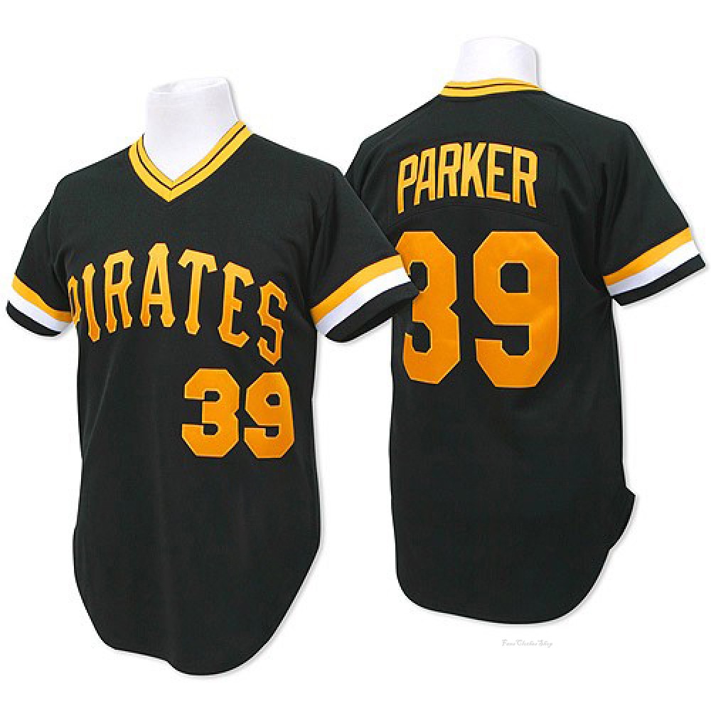 Men's Dave Parker Pittsburgh Pirates Authentic Black Throwback Jersey