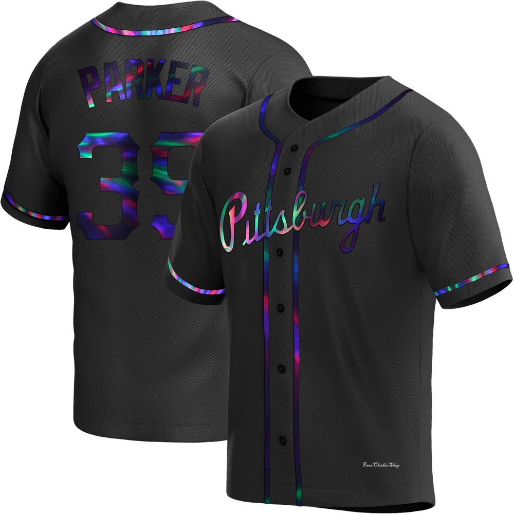 Men's Dave Parker Pittsburgh Pirates Replica Black Holographic Alternate Jersey