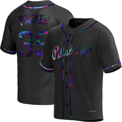 Men's Dave Parker Pittsburgh Pirates Replica Black Holographic Alternate Jersey