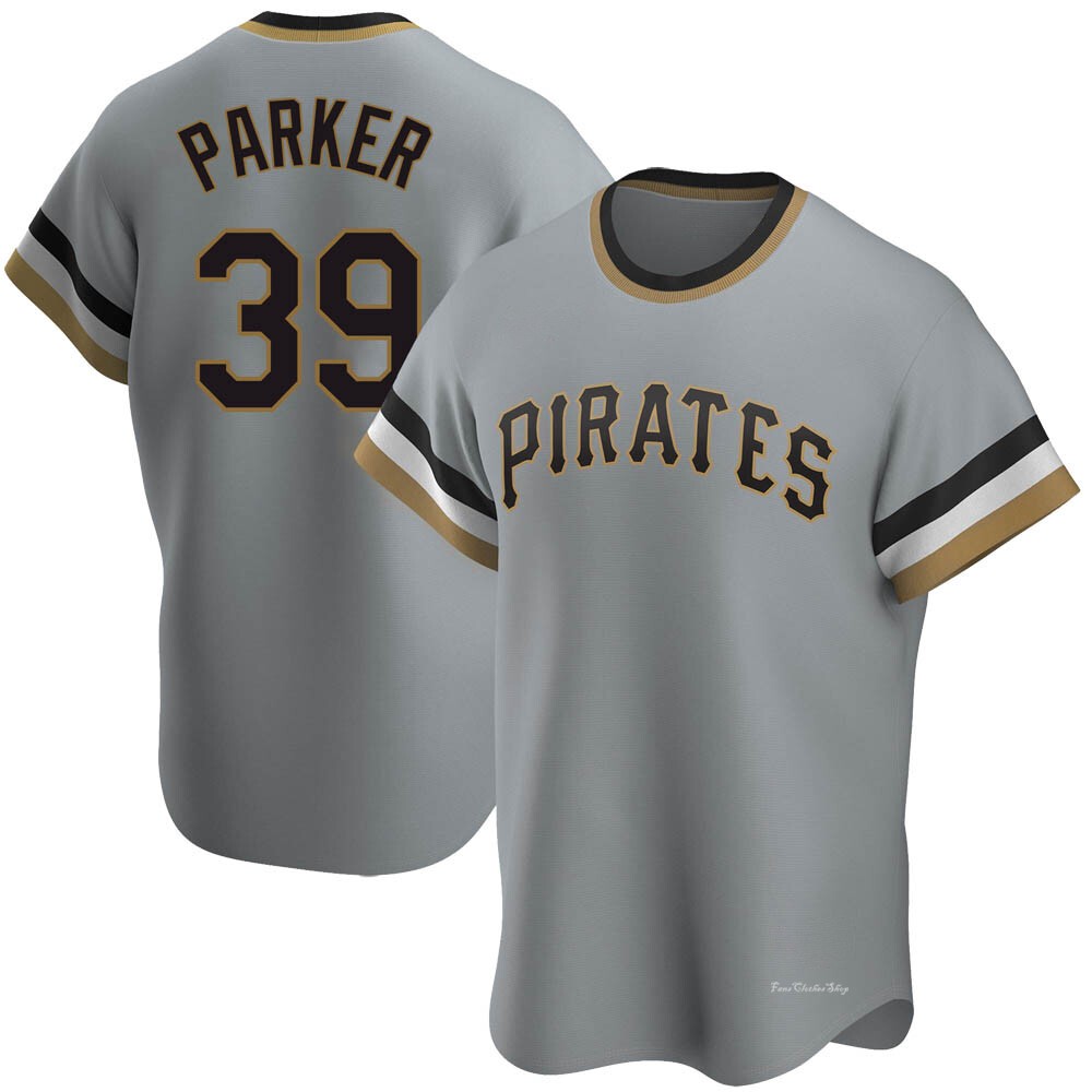 Men's Dave Parker Pittsburgh Pirates Replica Gray Road Cooperstown Collection Jersey