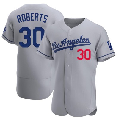 Men's Dave Roberts Los Angeles Dodgers Authentic Gray Away Jersey