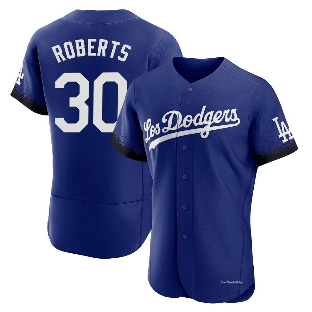 Men's Dave Roberts Los Angeles Dodgers Authentic Royal 2021 City Connect Jersey