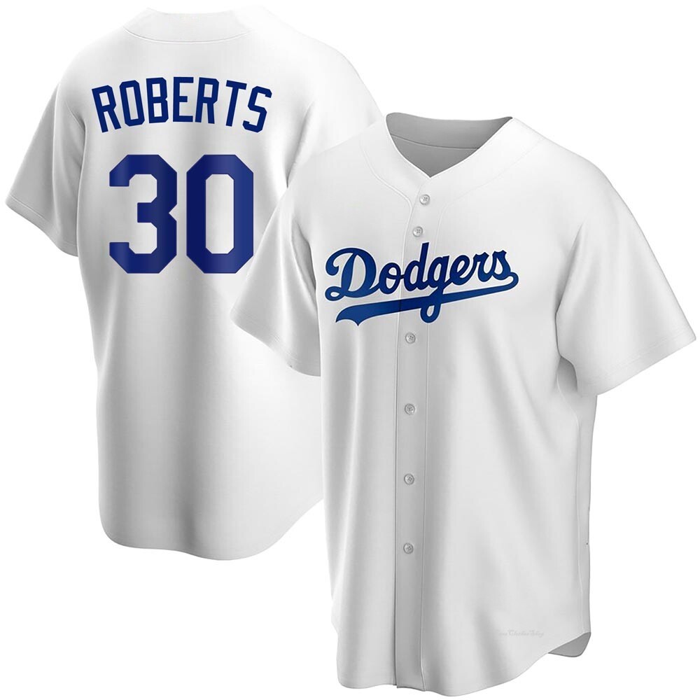 Men's Dave Roberts Los Angeles Dodgers Replica White Home Jersey
