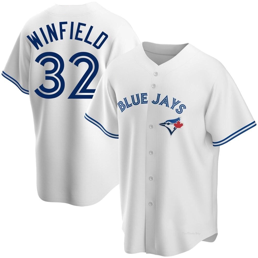 Men's Dave Winfield Toronto Blue Jays Replica White Home Jersey