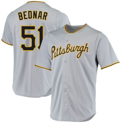 Men's David Bednar Pittsburgh Pirates Replica Gray Road Jersey
