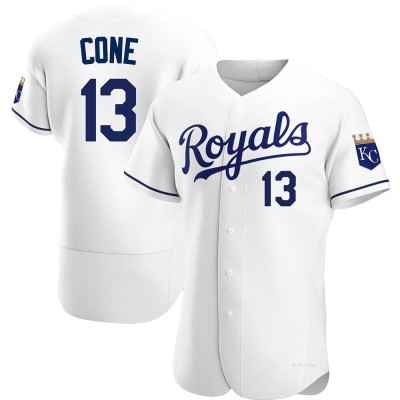 Men's David Cone Kansas City Royals Authentic White Home Jersey