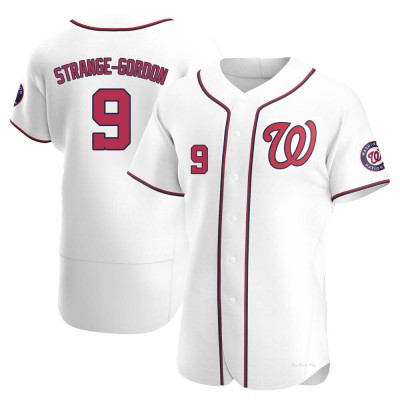Men's Dee Strange-Gordon Washington Nationals Authentic White Home Jersey