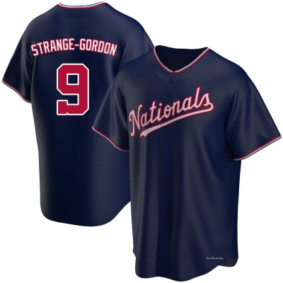 Men's Dee Strange-Gordon Washington Nationals Replica Navy Alternate Jersey