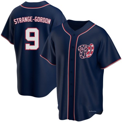 Men's Dee Strange-Gordon Washington Nationals Replica Navy Alternate Team Jersey