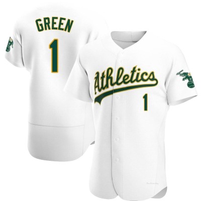 Men's Dick Green Oakland Athletics Authentic White Home Jersey