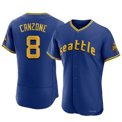 Men's Dominic Canzone Seattle Mariners Authentic Royal 2023 City Connect Jersey