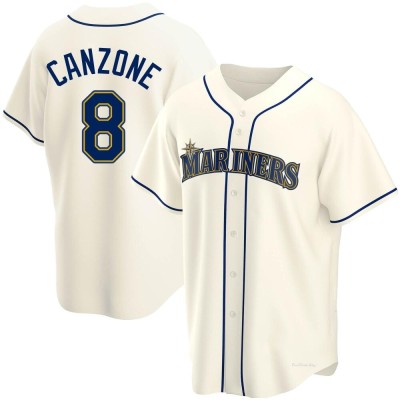 Men's Dominic Canzone Seattle Mariners Replica Cream Alternate Jersey