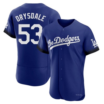 Men's Don Drysdale Los Angeles Dodgers Authentic Royal 2021 City Connect Jersey