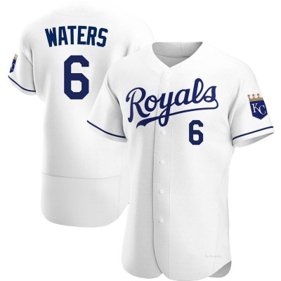 Men's Drew Waters Kansas City Royals Authentic White Home Jersey