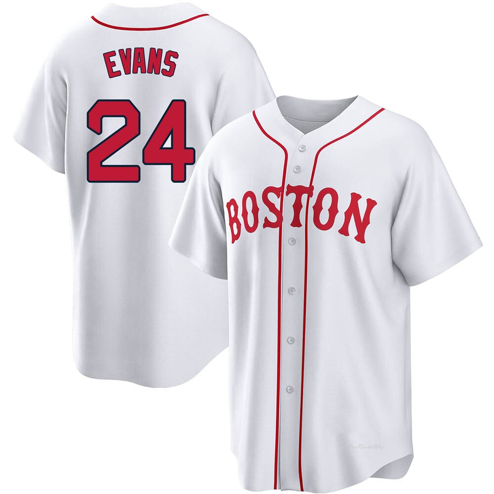 Men's Dwight Evans Boston Red Sox Replica White 2021 Patriots' Day Jersey