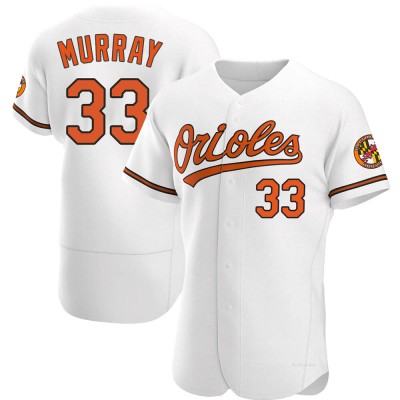 Men's Eddie Murray Baltimore Orioles Authentic White Home Jersey