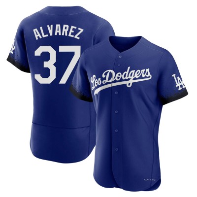 Men's Eddy Alvarez Los Angeles Dodgers Authentic Royal 2021 City Connect Jersey