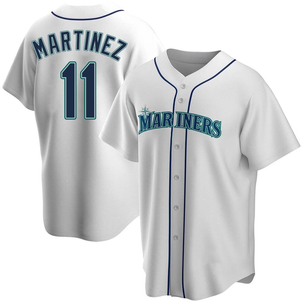 Men's Edgar Martinez Seattle Mariners Replica White Home Jersey