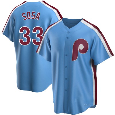 Men's Edmundo Sosa Philadelphia Phillies Replica Light Blue Road Cooperstown Collection Jersey