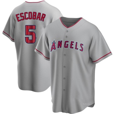 Men's Eduardo Escobar Los Angeles Angels Replica Silver Road Jersey