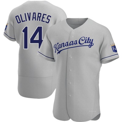 Men's Edward Olivares Kansas City Royals Authentic Gray Road Jersey