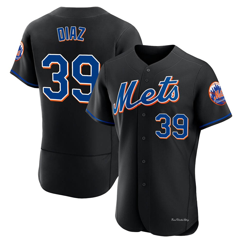 Men's Edwin Diaz New York Mets Authentic Black 2022 Alternate Jersey