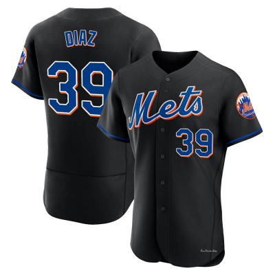 Men's Edwin Diaz New York Mets Authentic Black 2022 Alternate Jersey