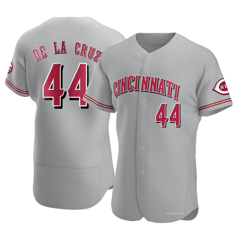 Men's Elly De La Cruz Cincinnati Reds Authentic Gray Road Jersey