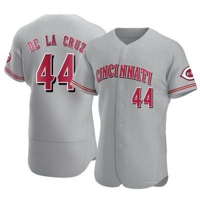 Men's Elly De La Cruz Cincinnati Reds Authentic Gray Road Jersey