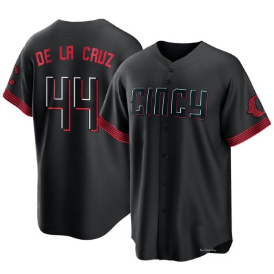 Men's Elly De La Cruz Cincinnati Reds Replica Black 2023 City Connect Jersey