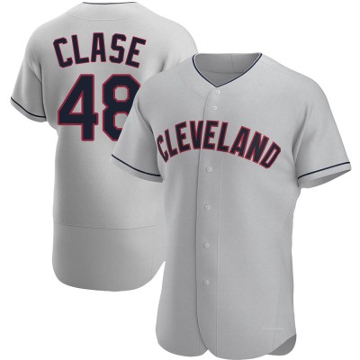 Men's Emmanuel Clase Cleveland Guardians Authentic Gray Road Jersey