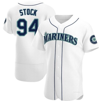 Men's Erik Stock Seattle Mariners Authentic White Home Jersey