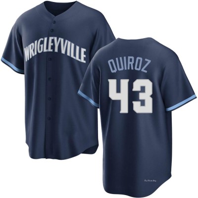 Men's Esteban Quiroz Chicago Cubs Replica Navy 2021 City Connect Jersey