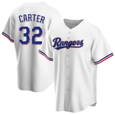 Men's Evan Carter Texas Rangers Replica White Home Jersey