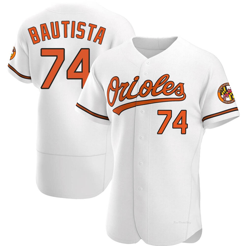 Men's Felix Bautista Baltimore Orioles Authentic White Home Jersey