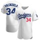 Men's Fernando Valenzuela Los Angeles Dodgers Authentic White Home Jersey