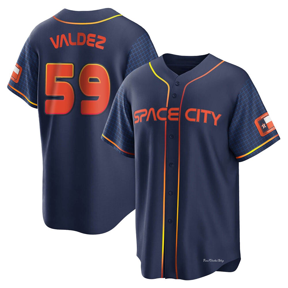 Men's Framber Valdez Houston Astros Replica Navy 2022 City Connect Jersey