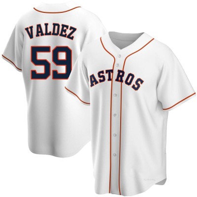 Men's Framber Valdez Houston Astros Replica White Home Jersey