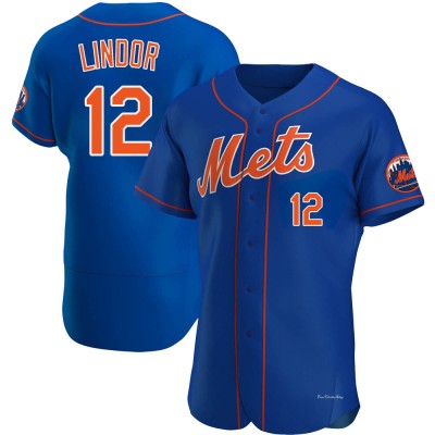Men's Francisco Lindor New York Mets Authentic Royal Alternate Jersey