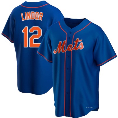 Men's Francisco Lindor New York Mets Replica Royal Alternate Jersey