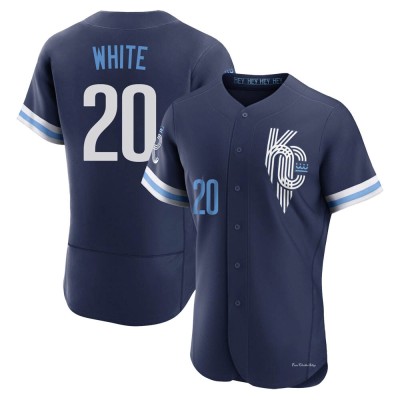 Men's Frank White Kansas City Royals Authentic Navy 2022 City Connect Jersey